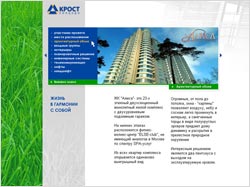Дизайн флэш сайта строительного концерна КРОСТ